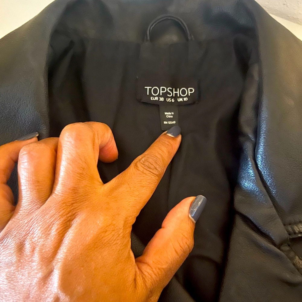 Faux leather Jacket -Size 6